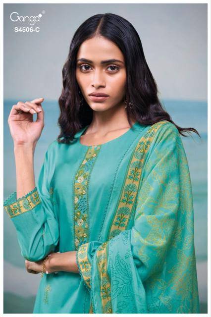 Ganga sveaa 4506 Designer dress material wholesale